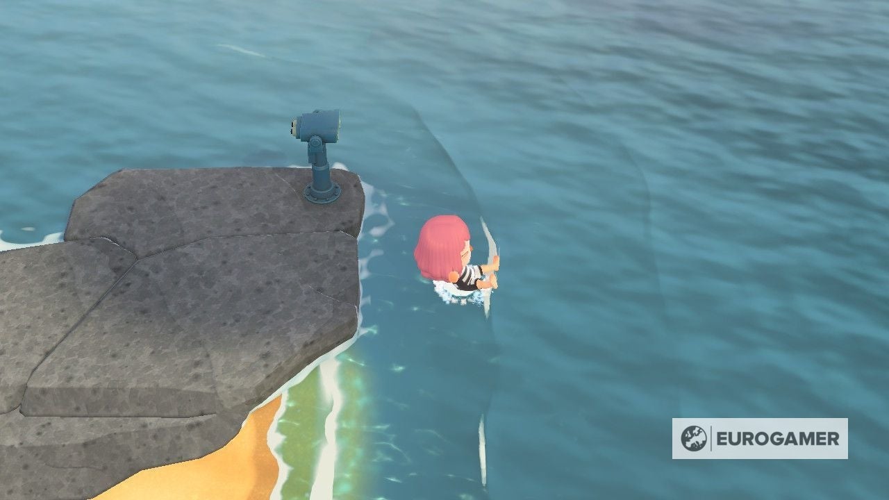 Animal Crossing Swimming How to swim, get a wetsuit and diving in New